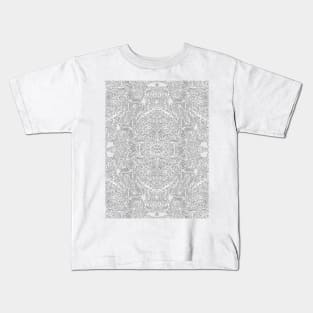 Frost & Ash - an Art Nouveau Inspired Pattern Kids T-Shirt